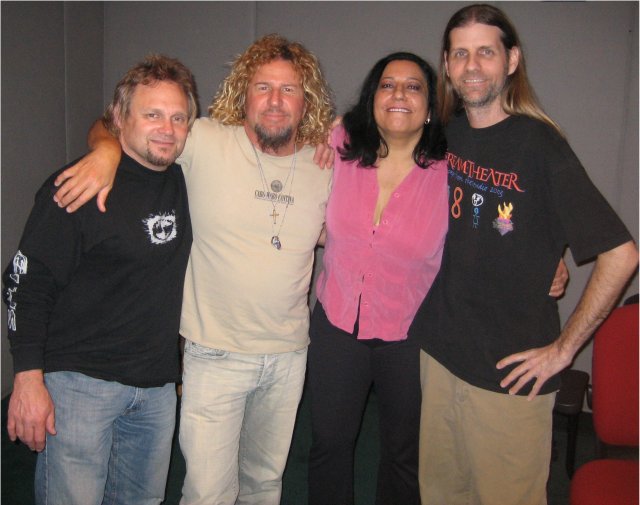 Donnie with Michael Anthony, Sammy Hagar, Tawn Mastery 3-13-06
